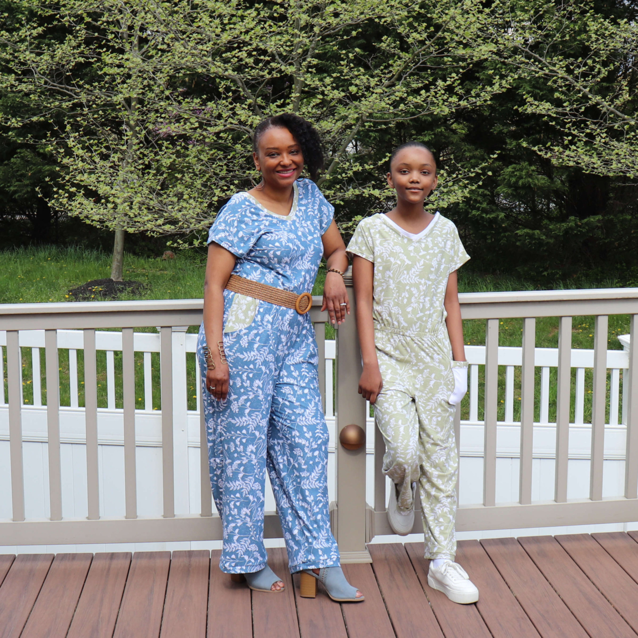 Mother and Daughter Love Notions Sunday Rompers for #sewmaxiformotherday